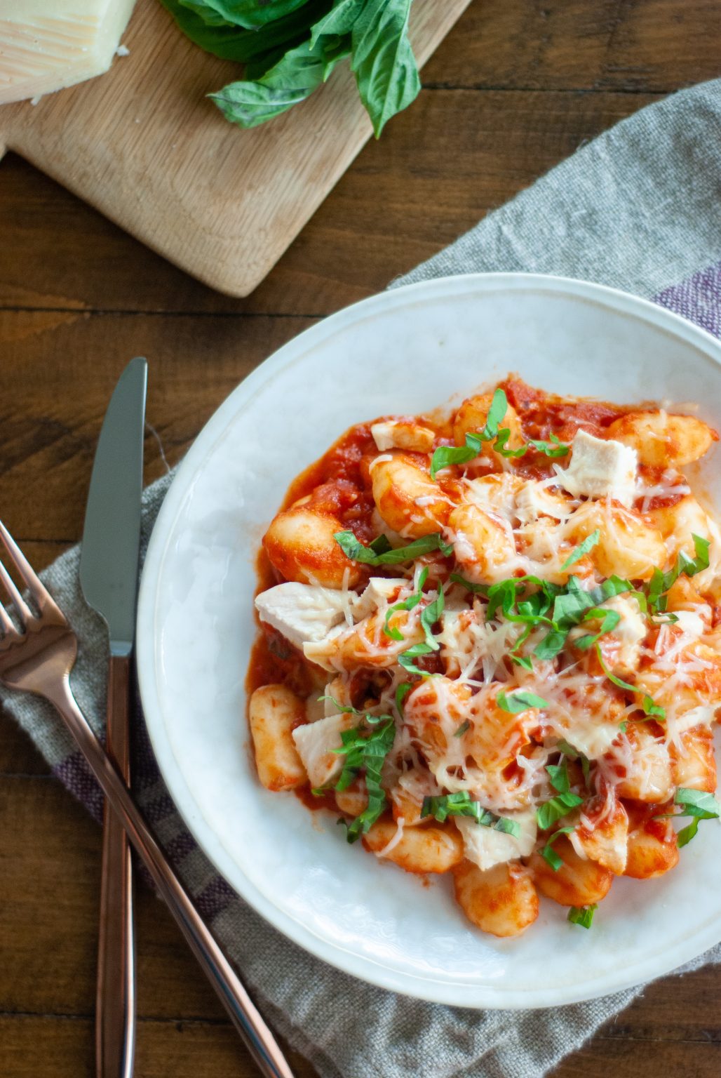 Cheesy Gnocchi with Chicken and Marinara - Macrostax