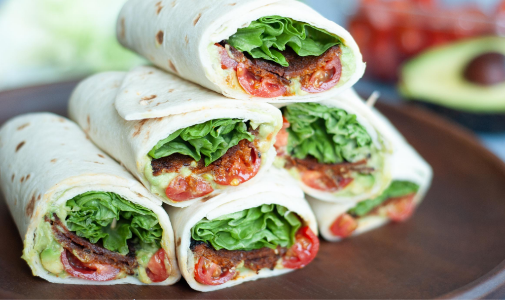 Vegan BLT Wraps - Macrostax