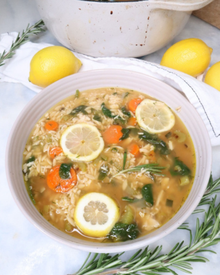 Lemon Chicken Orzo Soup