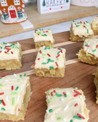 Christmas Protein Sugar Cookie Bars