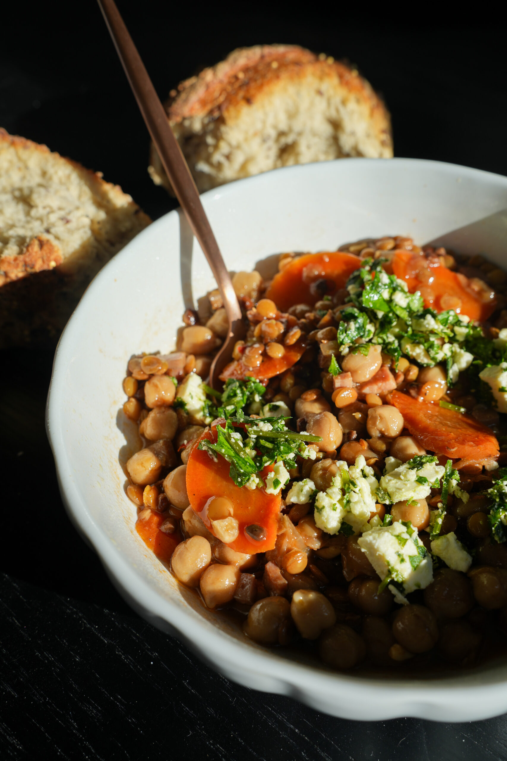 Stewed Lentil and Chickpeas