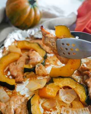 Chicken and Acorn Squash Sheet Pan Dinner